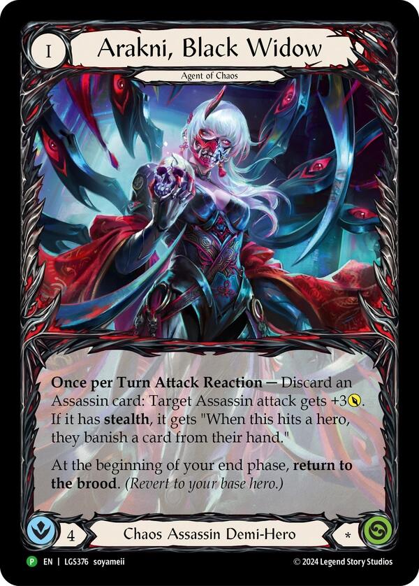 Arakni, Black Widow (Extended Art) [LGS376] (Promo)  Rainbow Foil | Shuffle n Cut Hobbies & Games