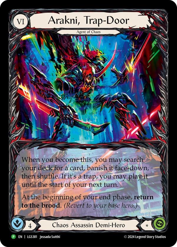 Arakni, Trap-Door (Extended Art) [LGS381] (Promo)  Rainbow Foil | Shuffle n Cut Hobbies & Games