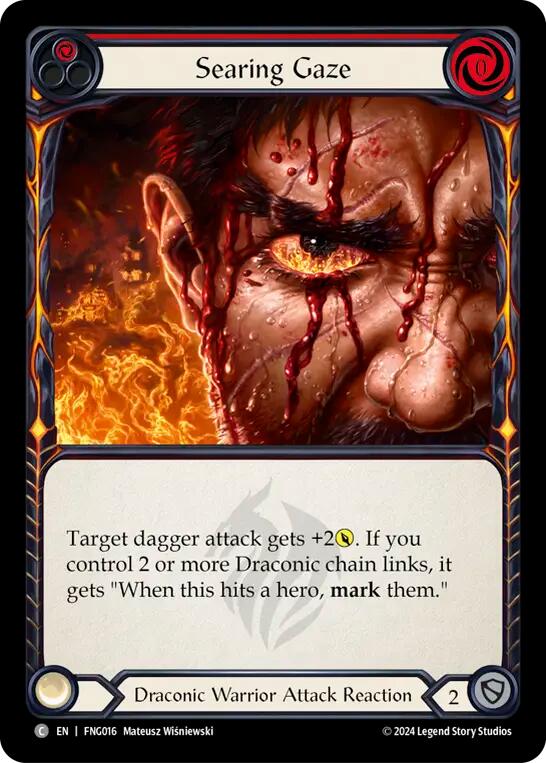 Searing Gaze (Red) [FNG016] (The Hunted Fang Blitz Deck) | Shuffle n Cut Hobbies & Games