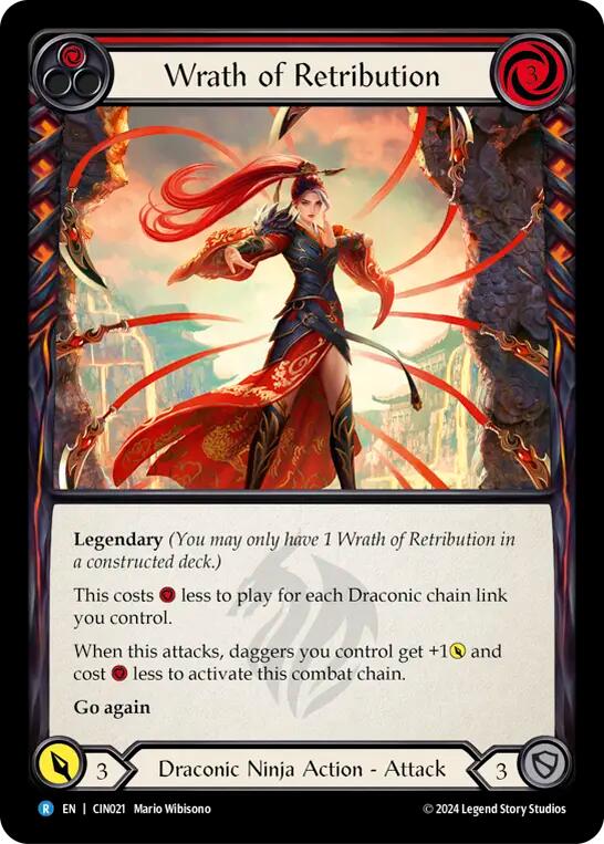 Wrath of Retribution (Red) [CIN021] (The Hunted Cindra Blitz Deck) | Shuffle n Cut Hobbies & Games