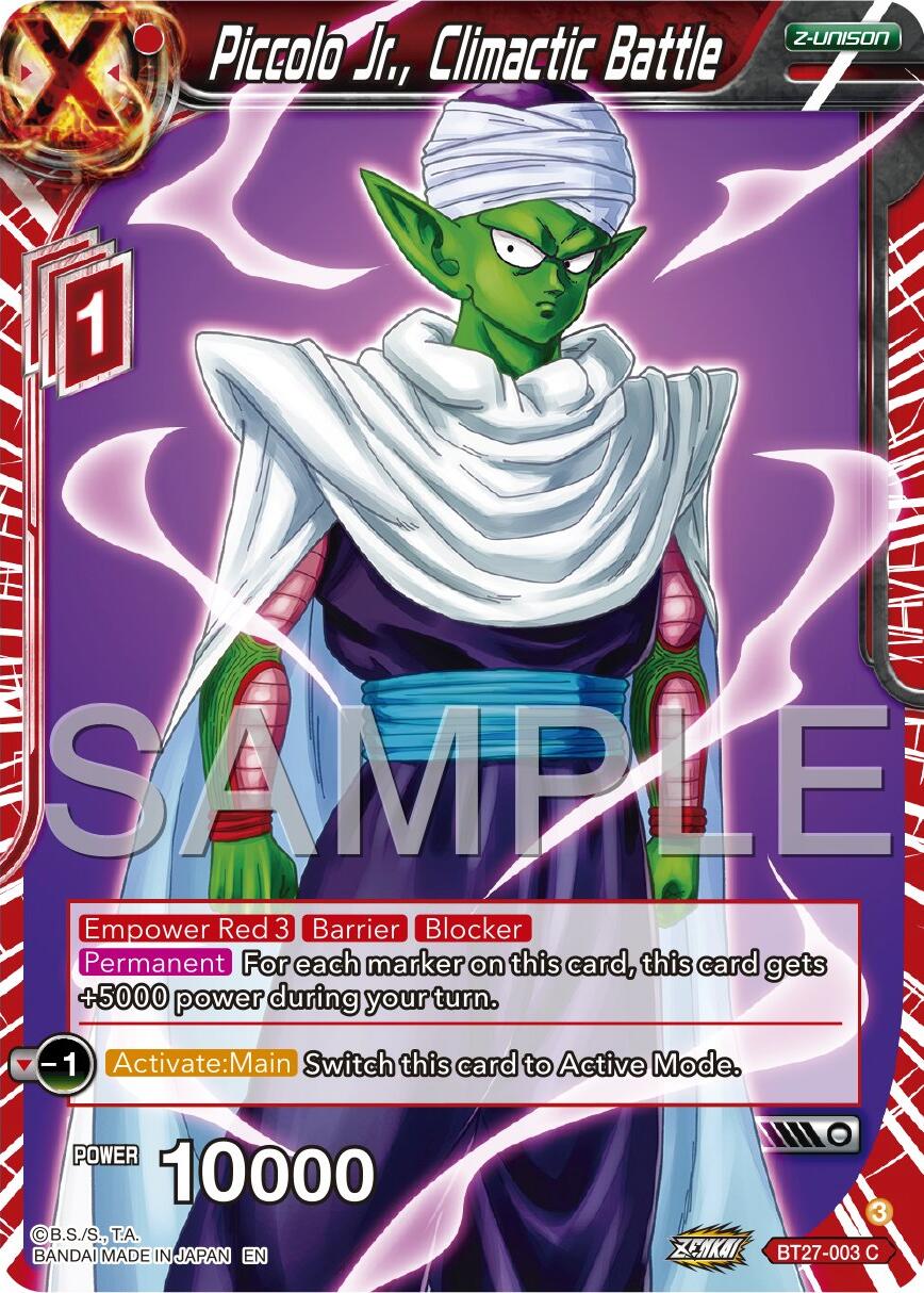 Piccolo Jr., Climactic Battle (BT27-003) [History of Z] | Shuffle n Cut Hobbies & Games