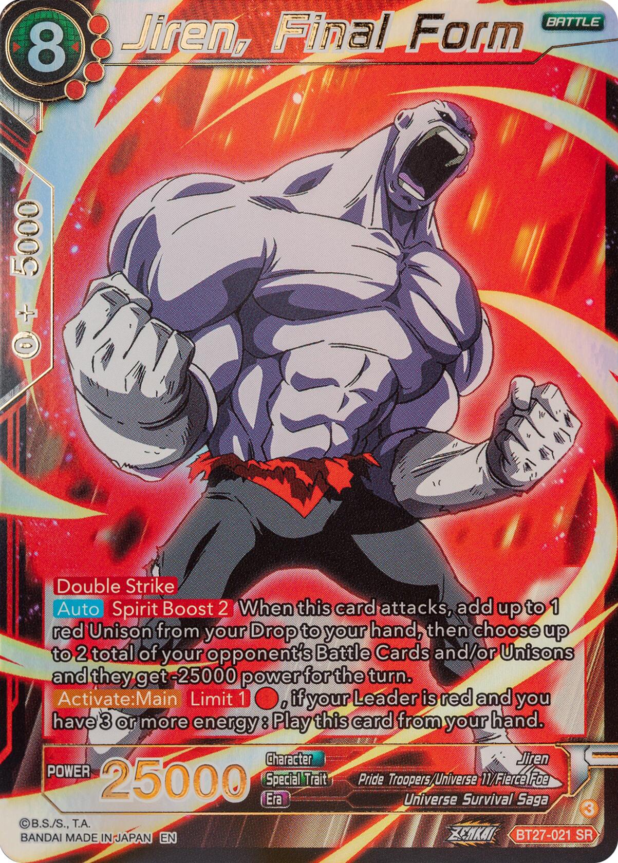 Jiren, Final Form (BT27-021) [History of Z] | Shuffle n Cut Hobbies & Games