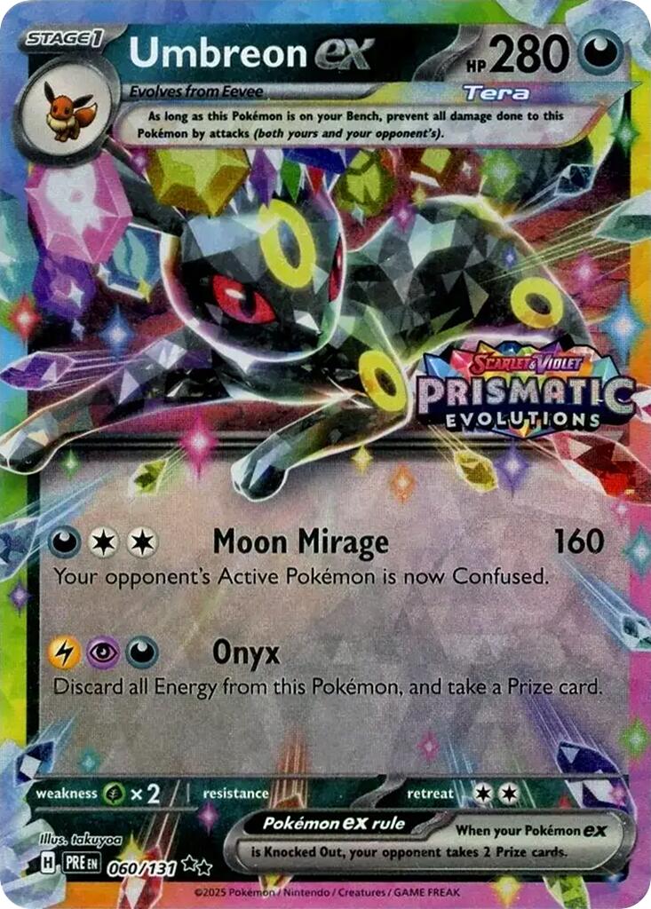 Umbreon ex (060/131) (Prismatic Evolutions Stamp) [Scarlet & Violet: Prismatic Evolutions] | Shuffle n Cut Hobbies & Games