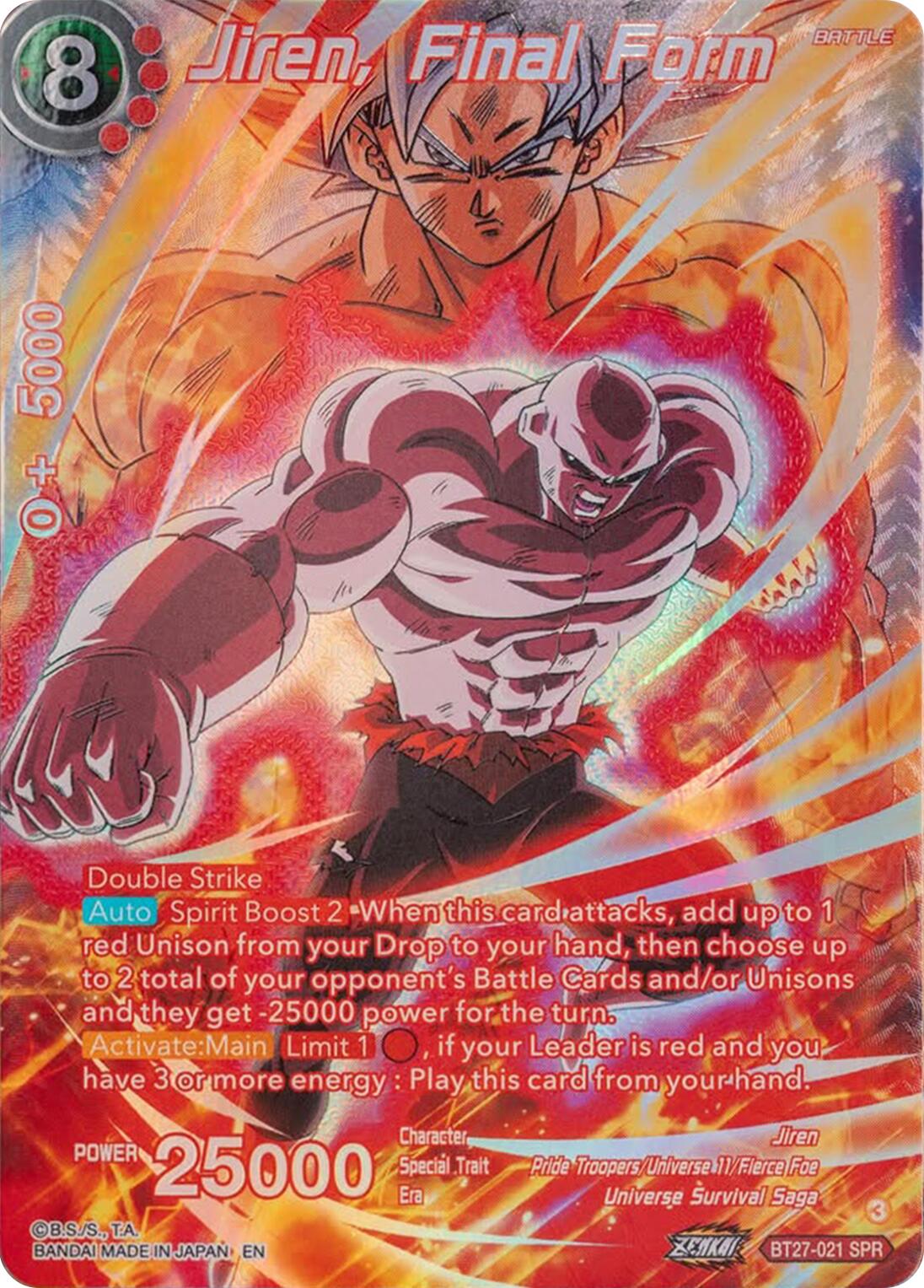 Jiren, Final Form (SPR) (BT27-021) [History of Z] | Shuffle n Cut Hobbies & Games