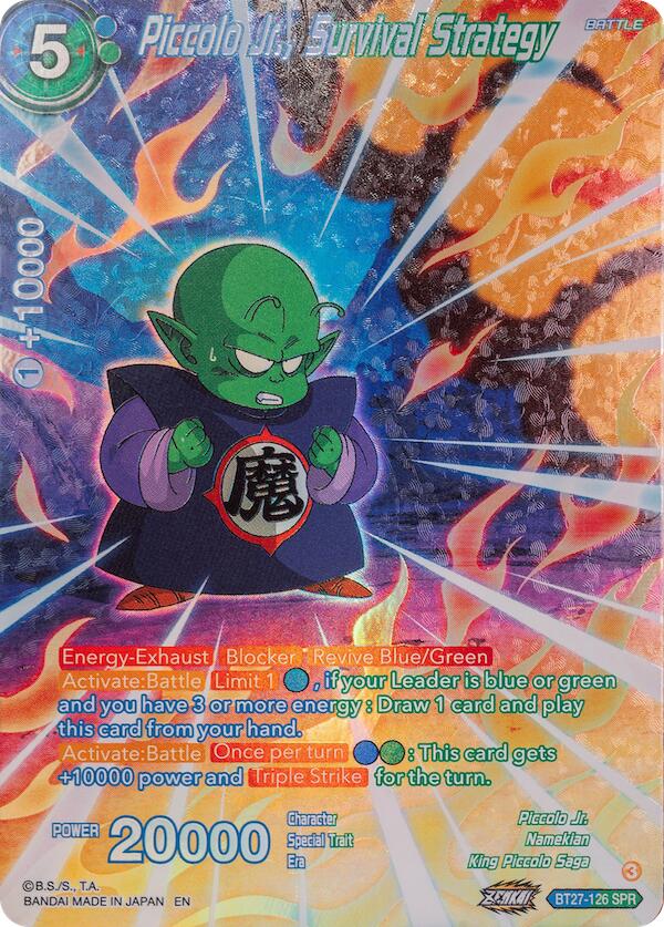 Piccolo Jr., Survival Strategy (SPR) (BT27-126) [History of Z] | Shuffle n Cut Hobbies & Games