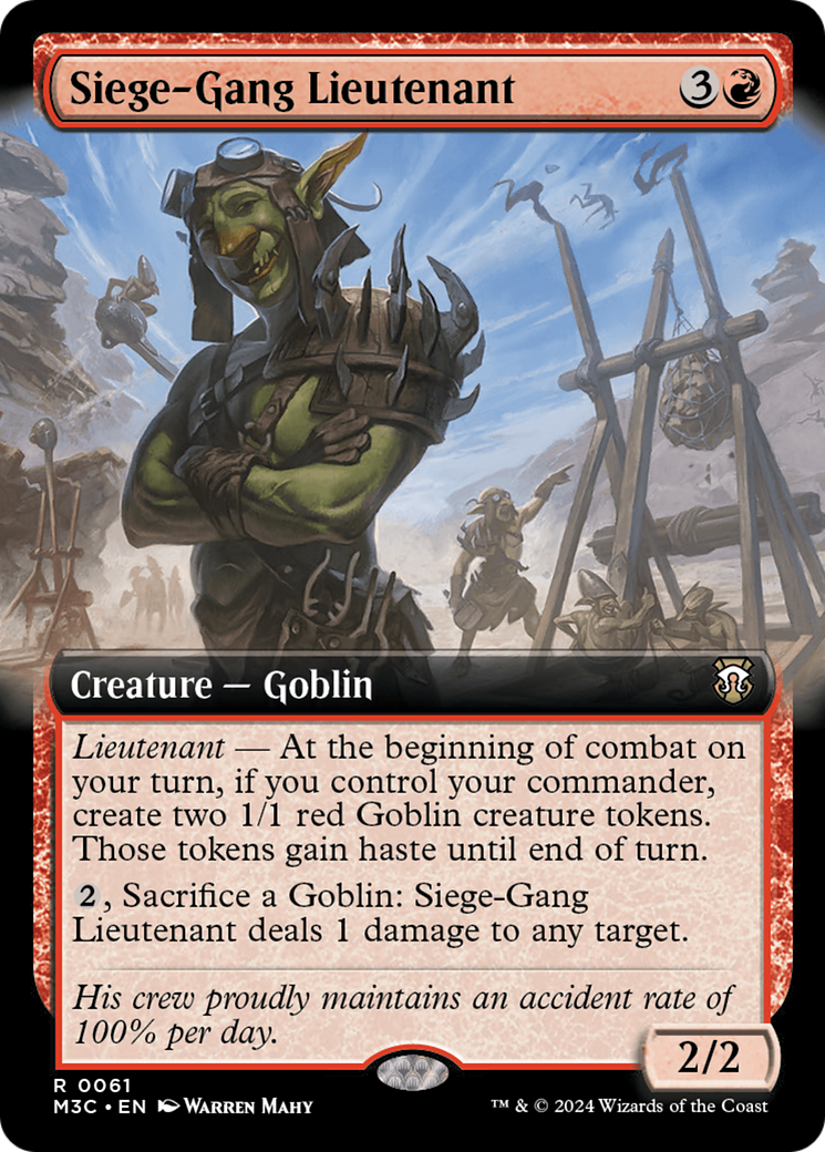 Siege-Gang Lieutenant (Extended Art) [Modern Horizons 3 Commander] | Shuffle n Cut Hobbies & Games