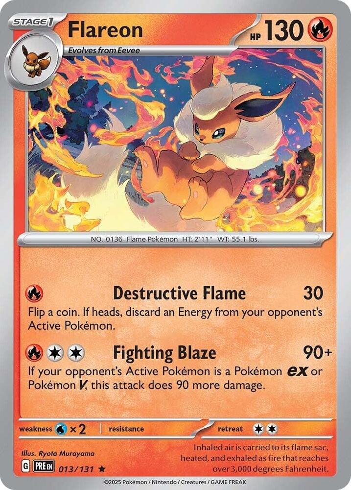 Flareon (013/131) [Scarlet & Violet: Prismatic Evolutions] | Shuffle n Cut Hobbies & Games