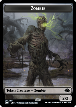 Zombie Token [Dominaria Remastered Tokens] | Shuffle n Cut Hobbies & Games