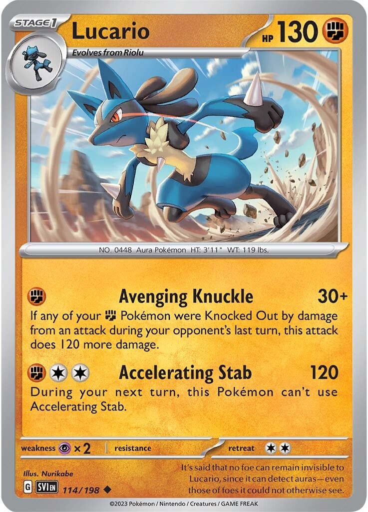 Lucario (114/198) [Scarlet & Violet: Base Set] | Shuffle n Cut Hobbies & Games