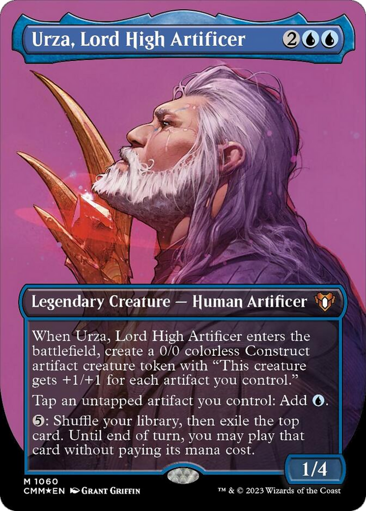 Urza, Lord High Artificer (Borderless Textured Foil Frame Break) [Commander Masters] | Shuffle n Cut Hobbies & Games