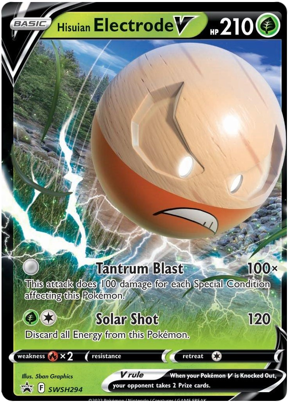 Hisuian Electrode V (SWSH294) (Jumbo Card) [Sword & Shield: Black Star Promos] | Shuffle n Cut Hobbies & Games