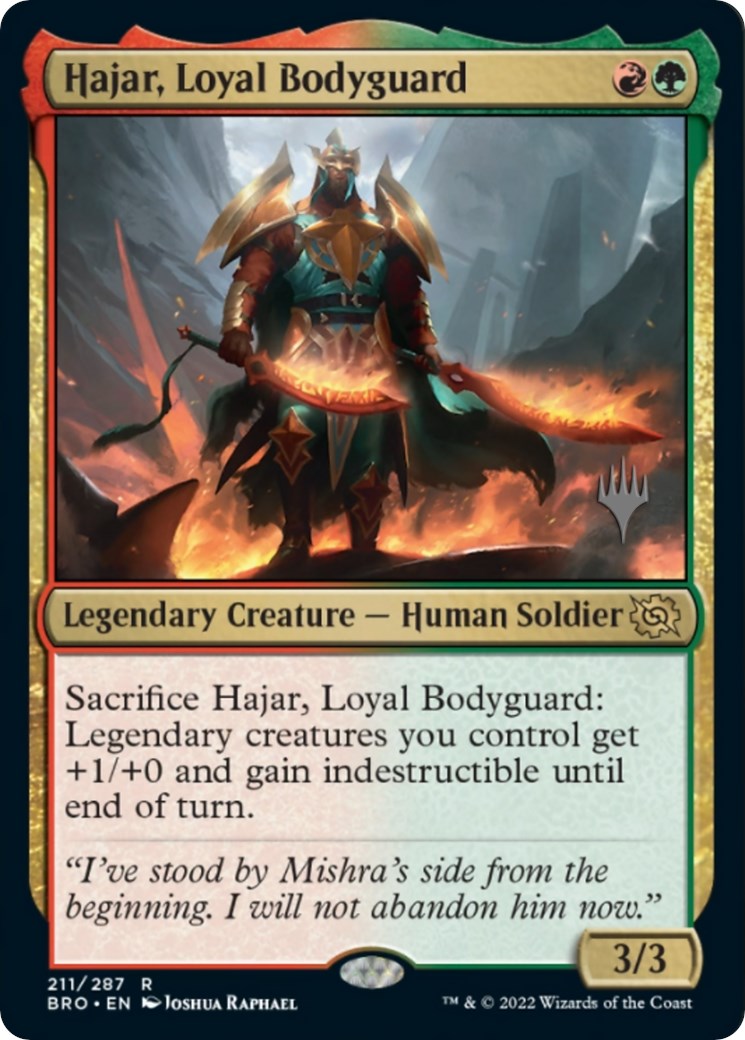 Hajar, Loyal Bodyguard (Promo Pack) [The Brothers' War Promos] | Shuffle n Cut Hobbies & Games