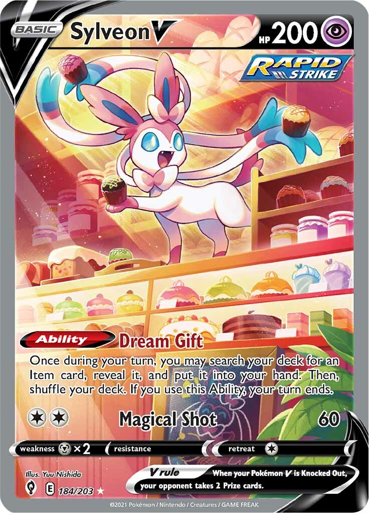 Sylveon V (184/203) [Sword & Shield: Evolving Skies] | Shuffle n Cut Hobbies & Games