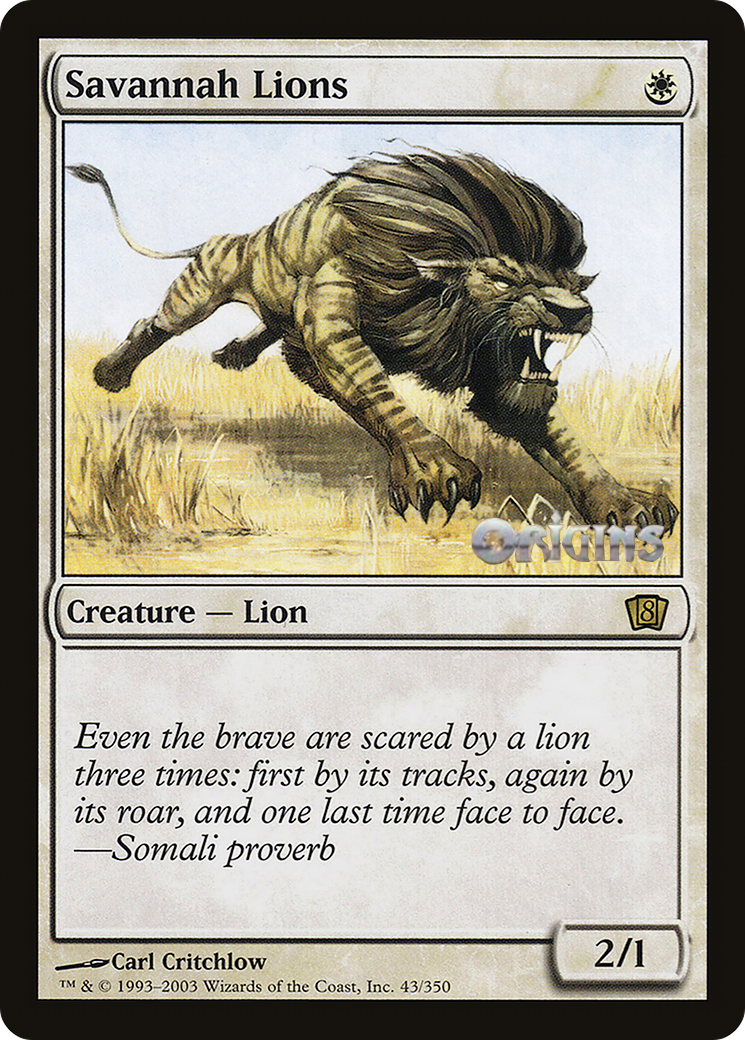 Savannah Lions (Origins 2003) [Oversize Cards] | Shuffle n Cut Hobbies & Games