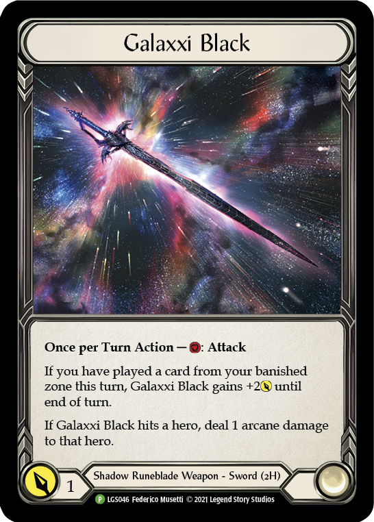 Galaxxi Black [LGS046] (Promo)  Cold Foil | Shuffle n Cut Hobbies & Games