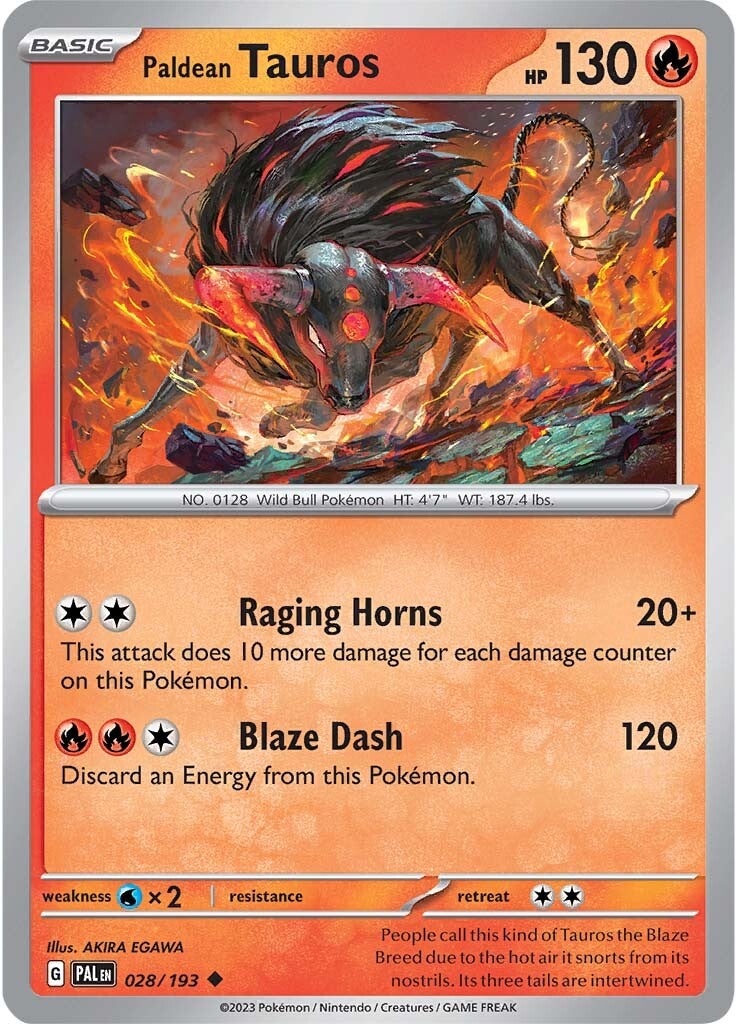 Paldean Tauros (028/193) [Scarlet & Violet: Paldea Evolved] | Shuffle n Cut Hobbies & Games