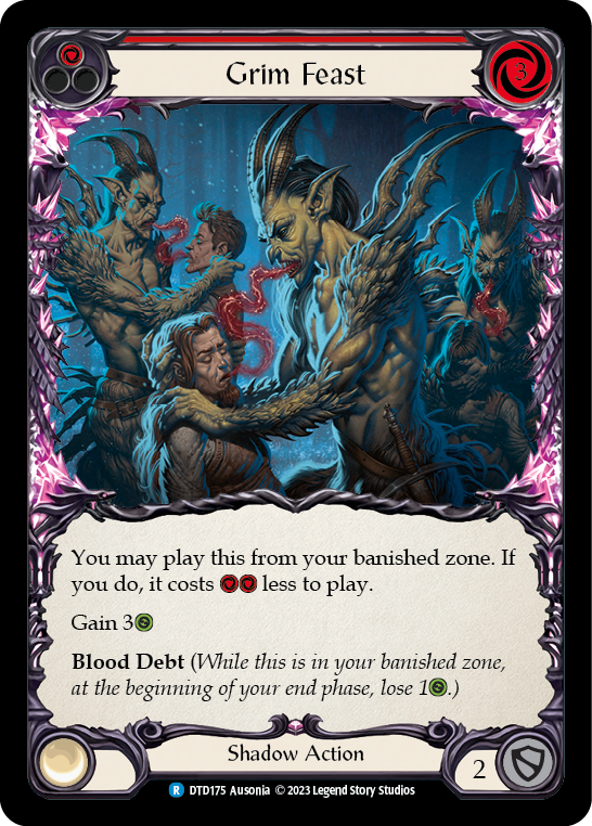 Grim Feast (Red) [DTD175] (Dusk Till Dawn)  Rainbow Foil | Shuffle n Cut Hobbies & Games