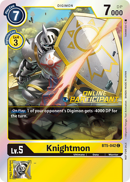 Knightmon [BT5-042] (Online Participant) [Battle of Omni Promos] | Shuffle n Cut Hobbies & Games