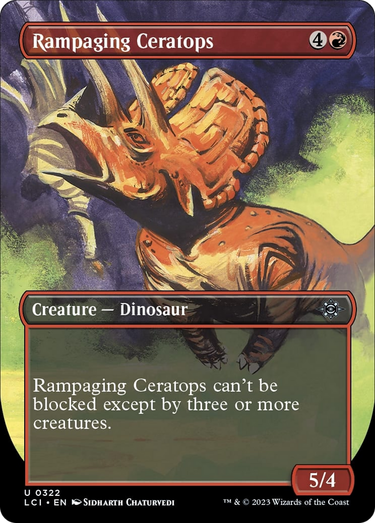 Rampaging Ceratops (Borderless) [The Lost Caverns of Ixalan] | Shuffle n Cut Hobbies & Games