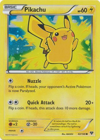 Pikachu (42/146) (2014 Movie Promo) [Miscellaneous Cards] | Shuffle n Cut Hobbies & Games