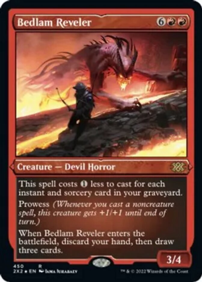 Bedlam Reveler (Foil Etched) [Double Masters 2022] | Shuffle n Cut Hobbies & Games