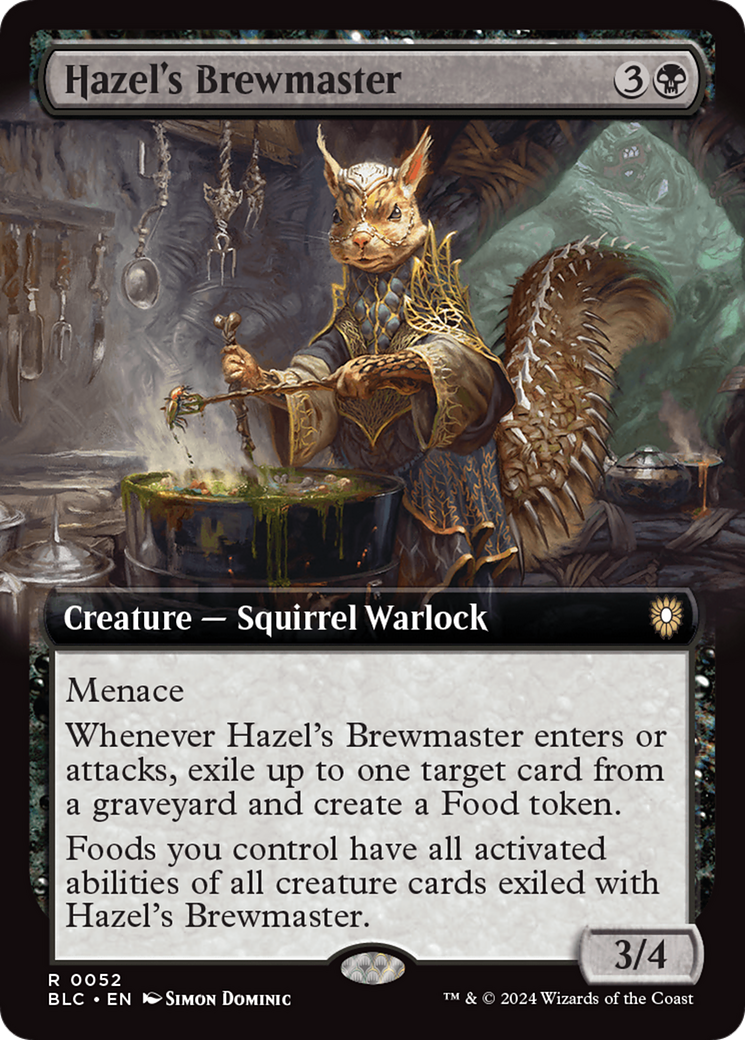 Hazel's Brewmaster (Extended Art) [Bloomburrow Commander] | Shuffle n Cut Hobbies & Games