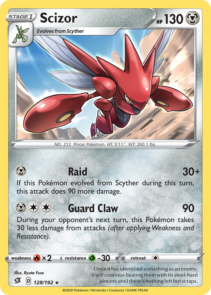 Scizor (128/192) [Sword & Shield: Rebel Clash] | Shuffle n Cut Hobbies & Games