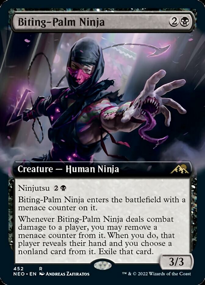 Biting-Palm Ninja (Extended Art) [Kamigawa: Neon Dynasty] | Shuffle n Cut Hobbies & Games