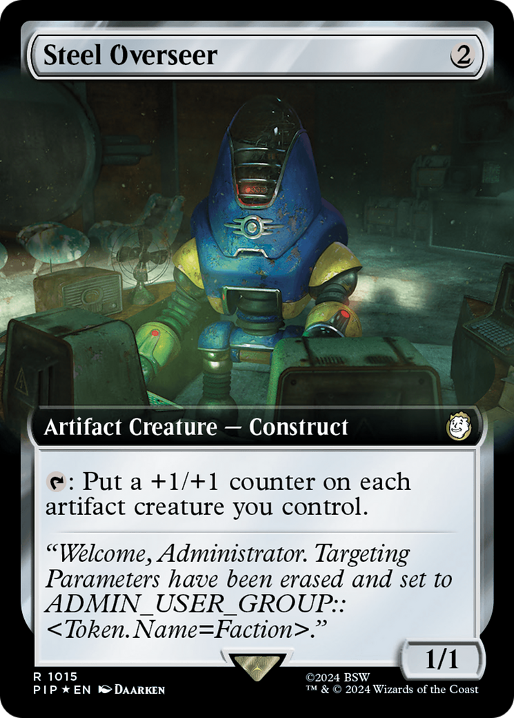 Steel Overseer (Extended Art) (Surge Foil) [Fallout] | Shuffle n Cut Hobbies & Games