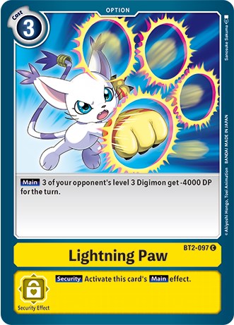 Lightning Paw [BT2-097] (Revision Pack 2021) [Release Special Booster Promos] | Shuffle n Cut Hobbies & Games