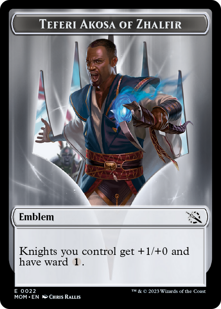 Elemental (2) // Teferi Akosa of Zhalfir Emblem Double-Sided Token [March of the Machine Tokens] | Shuffle n Cut Hobbies & Games