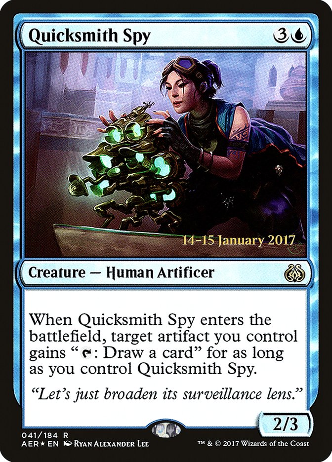 Quicksmith Spy [Aether Revolt Prerelease Promos] | Shuffle n Cut Hobbies & Games