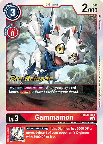 Gammamon [BT8-008] [New Awakening Pre-Release Cards] | Shuffle n Cut Hobbies & Games