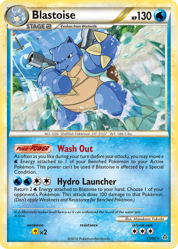 Blastoise (13/95) [HeartGold & SoulSilver: Unleashed] | Shuffle n Cut Hobbies & Games