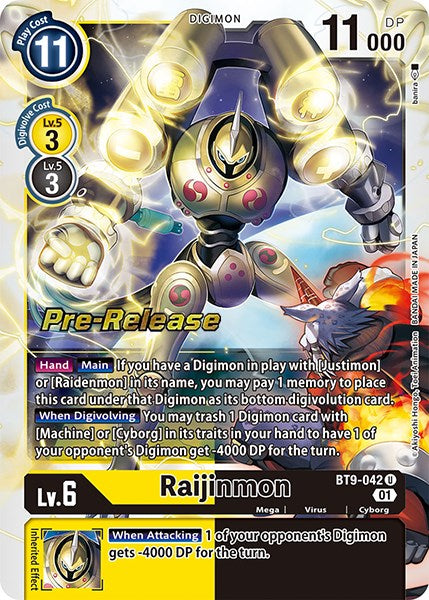 Raijinmon [BT9-042] [X Record Pre-Release Promos] | Shuffle n Cut Hobbies & Games