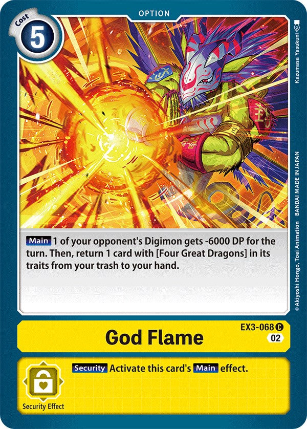 God Flame [EX3-068] [Draconic Roar] | Shuffle n Cut Hobbies & Games