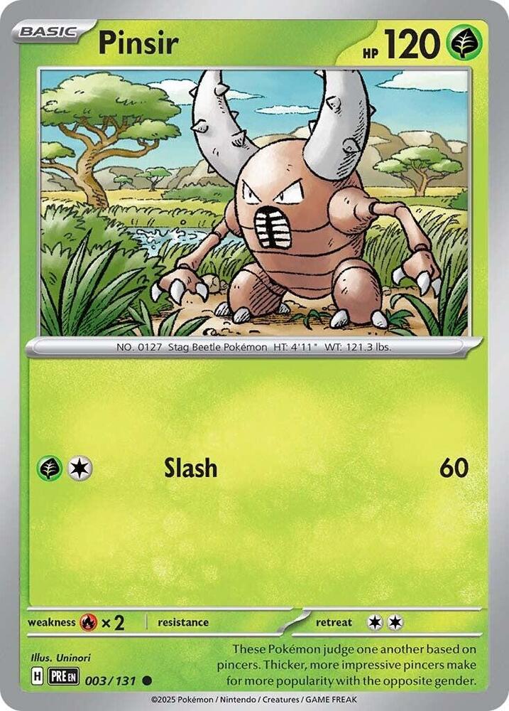 Pinsir (003/131) [Scarlet & Violet: Prismatic Evolutions] | Shuffle n Cut Hobbies & Games