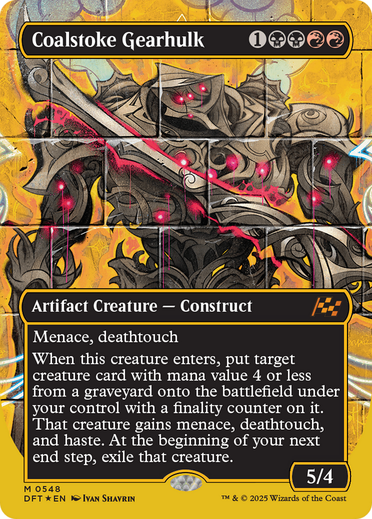 Coalstoke Gearhulk (Borderless) (First-Place Foil) [Aetherdrift] | Shuffle n Cut Hobbies & Games