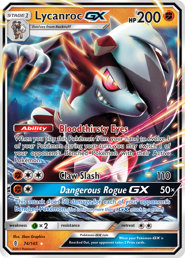 Lycanroc GX (74/145) [Sun & Moon: Guardians Rising] | Shuffle n Cut Hobbies & Games