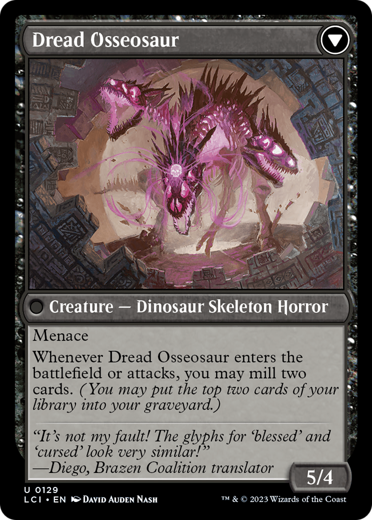 Visage of Dread // Dread Osseosaur [The Lost Caverns of Ixalan] | Shuffle n Cut Hobbies & Games