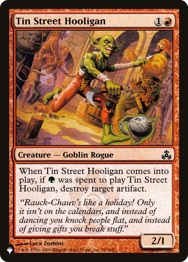 Tin Street Hooligan [The List] | Shuffle n Cut Hobbies & Games