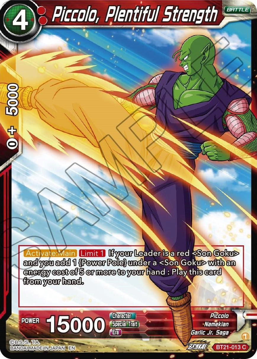 Piccolo, Plentiful Strength (BT21-013) [Wild Resurgence] | Shuffle n Cut Hobbies & Games