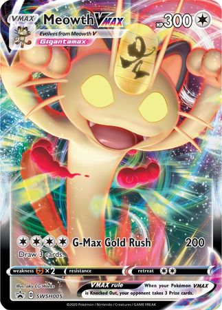 Meowth VMAX (SWSH005) [Sword & Shield: Black Star Promos] | Shuffle n Cut Hobbies & Games