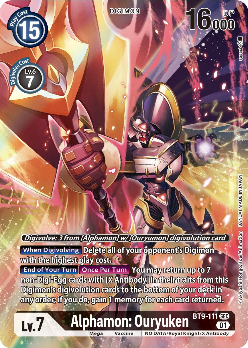 Alphamon: Ouryuken [BT9-111] (Alternate Art) [X Record] | Shuffle n Cut Hobbies & Games