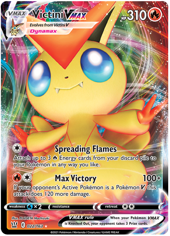 Victini VMAX (022/163) [Sword & Shield: Battle Styles] | Shuffle n Cut Hobbies & Games