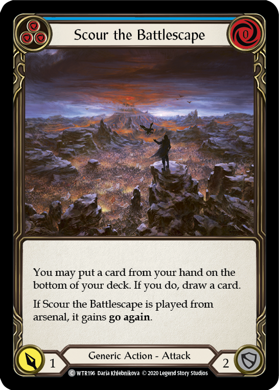 Scour the Battlescape (Blue) [U-WTR196] (Welcome to Rathe Unlimited)  Unlimited Rainbow Foil | Shuffle n Cut Hobbies & Games