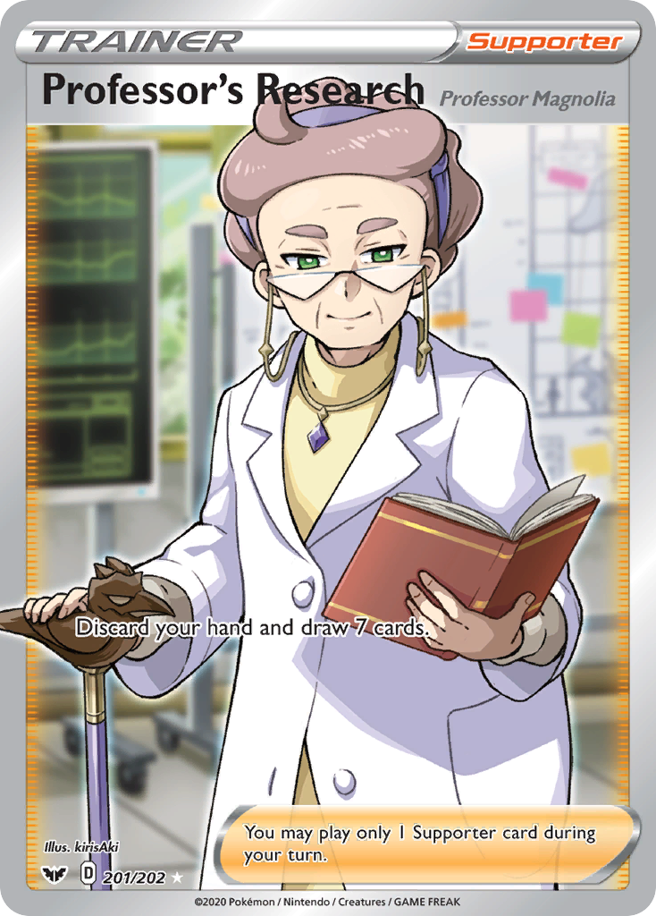 Professor's Research (201/202) (Professor Magnolia) [Sword & Shield: Base Set] | Shuffle n Cut Hobbies & Games