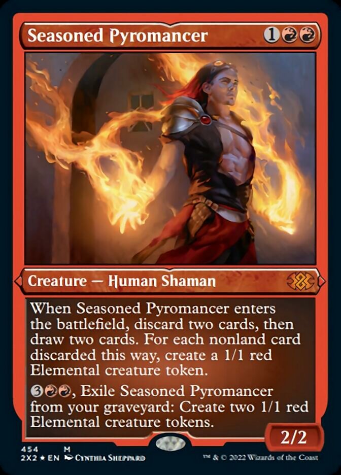 Seasoned Pyromancer (Foil Etched) [Double Masters 2022] | Shuffle n Cut Hobbies & Games