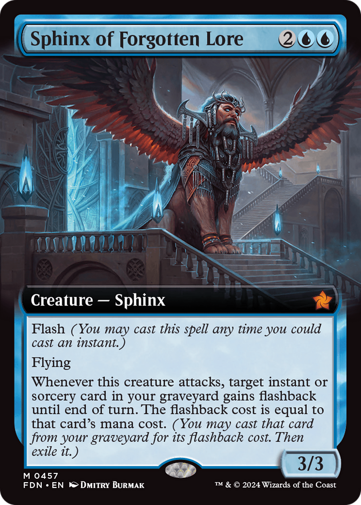 Sphinx of Forgotten Lore (Extended Art) [Foundations] | Shuffle n Cut Hobbies & Games