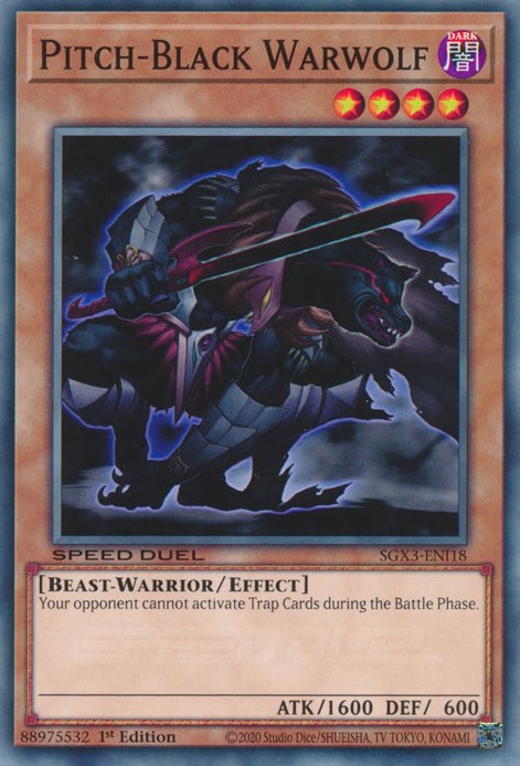 Pitch-Black Warwolf [SGX3-ENI18] Common | Shuffle n Cut Hobbies & Games